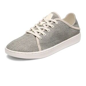NEW OluKai Pehuea Li Women Ash White Mesh Lace Up Drop In Heel Sneakers 9.5